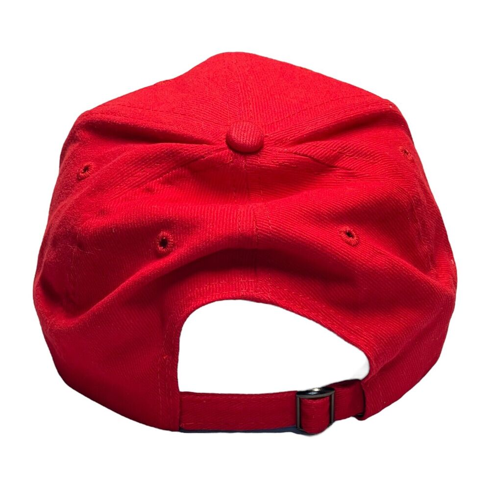 Mansfield Softball Men's One Size Red 100% Cotton Adjustable Fitted Hat/Cap - Picture 3 of 6